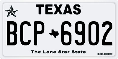 TX license plate BCP6902