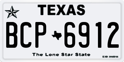TX license plate BCP6912