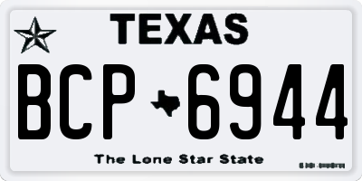 TX license plate BCP6944