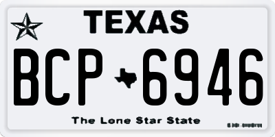 TX license plate BCP6946