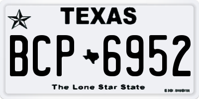 TX license plate BCP6952