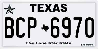 TX license plate BCP6970