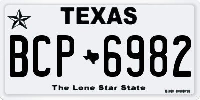 TX license plate BCP6982