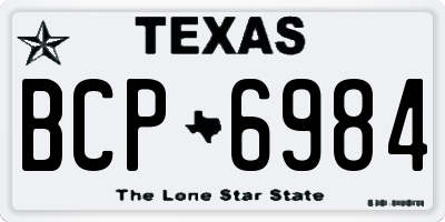 TX license plate BCP6984