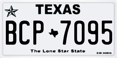 TX license plate BCP7095