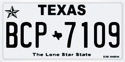 TX license plate BCP7109