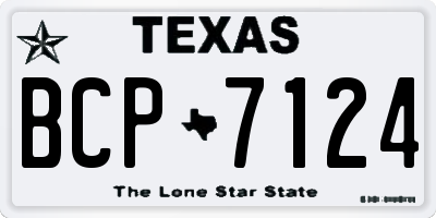 TX license plate BCP7124
