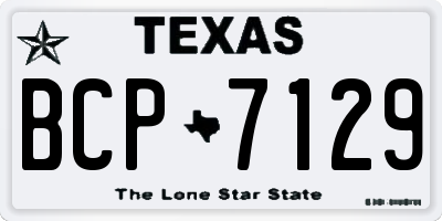 TX license plate BCP7129