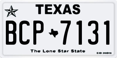 TX license plate BCP7131