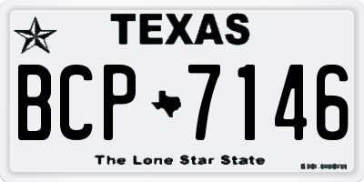 TX license plate BCP7146