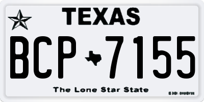 TX license plate BCP7155