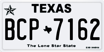 TX license plate BCP7162