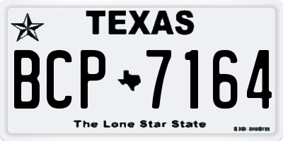 TX license plate BCP7164