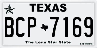 TX license plate BCP7169