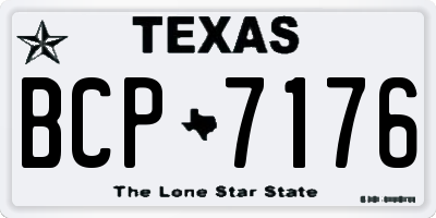 TX license plate BCP7176