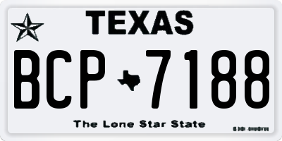 TX license plate BCP7188