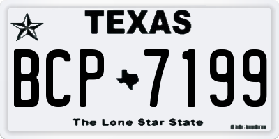 TX license plate BCP7199