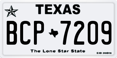 TX license plate BCP7209