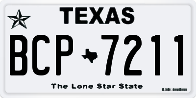 TX license plate BCP7211