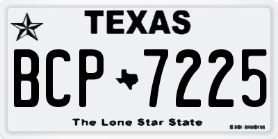 TX license plate BCP7225