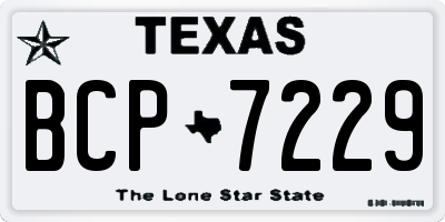 TX license plate BCP7229