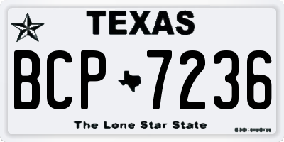TX license plate BCP7236
