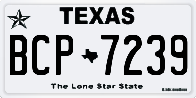 TX license plate BCP7239