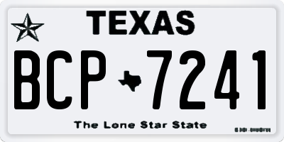 TX license plate BCP7241