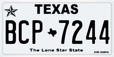 TX license plate BCP7244
