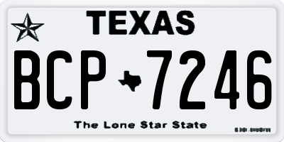 TX license plate BCP7246