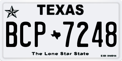 TX license plate BCP7248