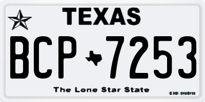 TX license plate BCP7253