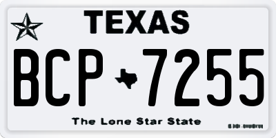 TX license plate BCP7255
