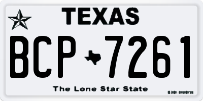 TX license plate BCP7261