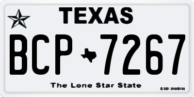 TX license plate BCP7267