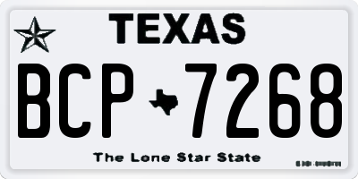 TX license plate BCP7268