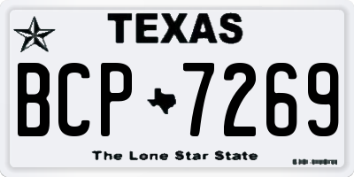 TX license plate BCP7269