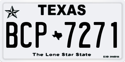 TX license plate BCP7271