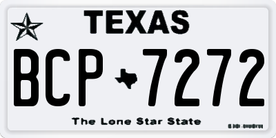 TX license plate BCP7272