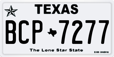 TX license plate BCP7277