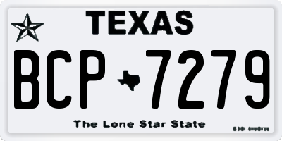 TX license plate BCP7279
