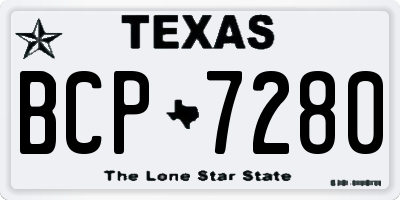 TX license plate BCP7280
