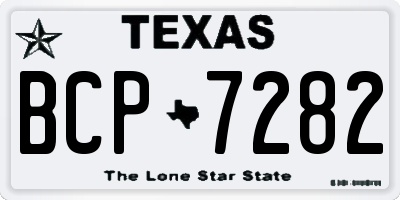 TX license plate BCP7282