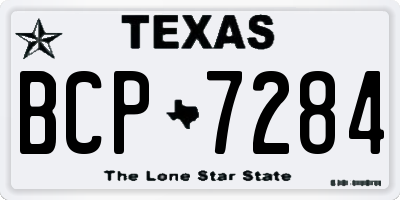 TX license plate BCP7284