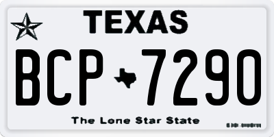 TX license plate BCP7290