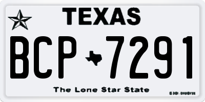 TX license plate BCP7291