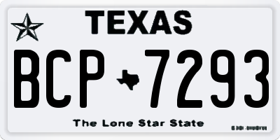 TX license plate BCP7293