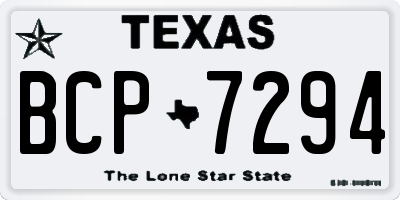 TX license plate BCP7294