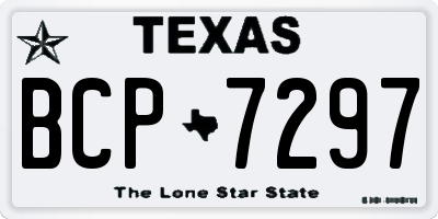 TX license plate BCP7297
