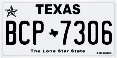 TX license plate BCP7306